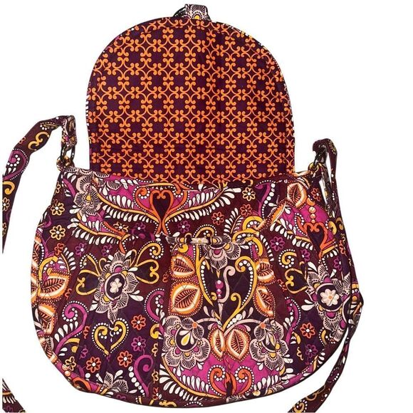 Vera Bradley Safari Sunset Saddle Up Crossbody Purse Bag Pink Retired EUC - Picture 5 of 7